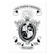 LCA Coat of Arms B+W Postcards