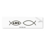 lds fish logo, right blank fish, lds-fish.com bumper stickers