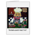 Le Cafe Golden Retriever cards