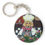 Le Cafe Golden Retriever keychains