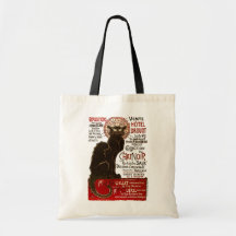 Le Chat Noir, Vente Hôtel Drouot Canvas Bags