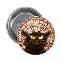 Le Chat Noir, Vente Hôtel Drouot Pinback Button