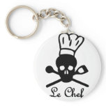 le chef skull icon keychains