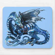 Le dragon bleu - tapis de souris