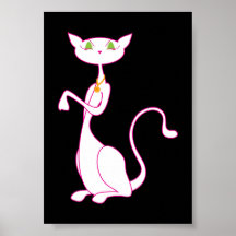 Le Meow Blanc Print