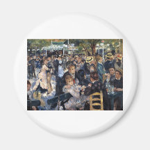 Le Moulin de la Galette by Pierre Auguste Renoir Fridge Magnets