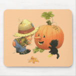 Le petit garçon et la citrouille - mousepads
