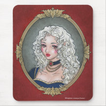 Le Portrait De La Vampiresse Gothic Mousepad
