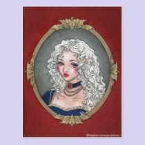 Le Portrait De La Vampiresse Gothic Postcard postcards