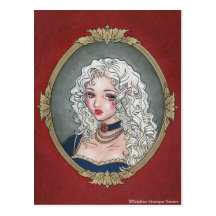 Le Portrait De La Vampiresse Gothic Postcard