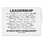 Leadership Starts With Penmanship (Signatures) cards
