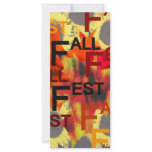 Leaf background with Fall Fest repeated over rack cards