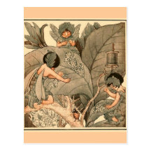 Leaf Faeries Mending Leaves Post Cards