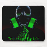 Leaf Gas Mask, Tree Huger For Life mousepads