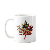 Leaf - Maple Leaf - Sparkling Red Design Mugs
