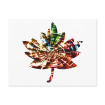 Leaf - Maple Leaf - Sparkling Red Design Post Card