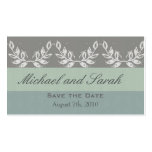 "Leaf Motif" Save-the-Date - Customised business cards