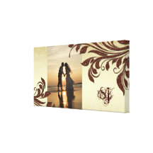 Leaf Sparkle Print Photo Template Brown Leaves Stretched Canvas Print