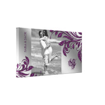 Leaf Sparkle Print Photo Template Purple Leaves Canvas Print