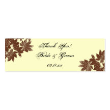 Leaf Stamp Wedding Favour Tag Business Card Templates