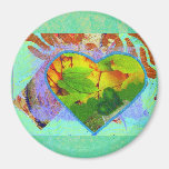 Leafy Heart custom Refrigerator Magnet