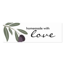 leafy olives branch from my kitchen gift tags, ... business card