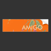 Leafy Vine Sunkissed Amigo bumper stickers