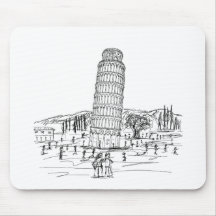 leaning tower of pisa mousepads