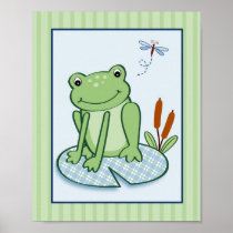 Leap Frog Turtle Nursery Wall Art Print