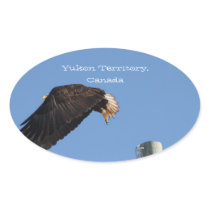 Leap of Faith; Yukon Territory Souvenir Oval Stickers
