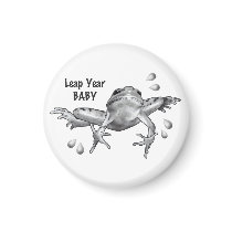 Leap Year Baby: Leaping Frog in Pencil Refrigerator Magnets