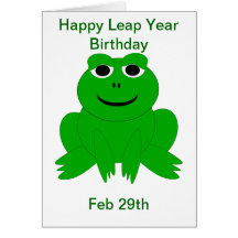 Leap Year Birthday Card