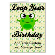 Leap Year Birthday, Cute Frog Cards