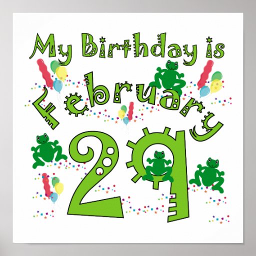 Leap Year Birthday Print Zazzle