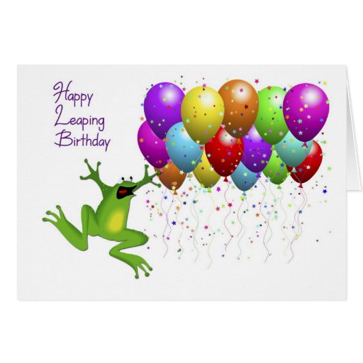 Leap Year Happy Birthday Greeting Card