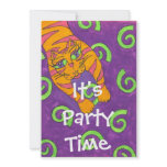 Leaping Cat  It's Party Time Invitation