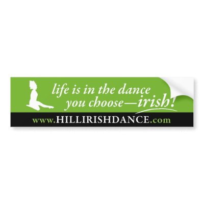 Leaping Dancer Bumper Stickers by hillirishdance