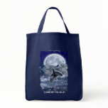 LEAPING DOLPHIN & MOON Wildlife Tote Bag