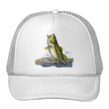 Leaping largemouth bass hat