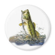 Leaping largemouth bass