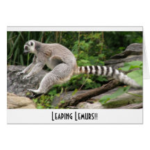 Leaping Lemurs!! Greeting Cards