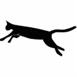 Leaping Lucky Cat Sculpture Acrylic Cut Outs