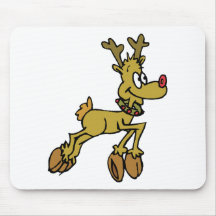 Leaping Rudolph Mousepads