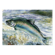 LEAPING SALMON Business Card Template