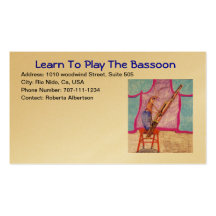 Learn To Play The Bassoon Business Card Template