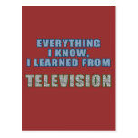 Learned from Television Postcards