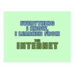 Learned from the Internet Post Cards
