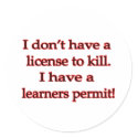 Learner's Permit stickers