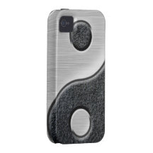 Leather and Steel Yin Yang iPhone 4/4S Covers