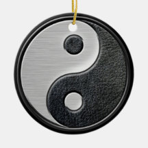 Leather and Steel Yin Yang Ornaments